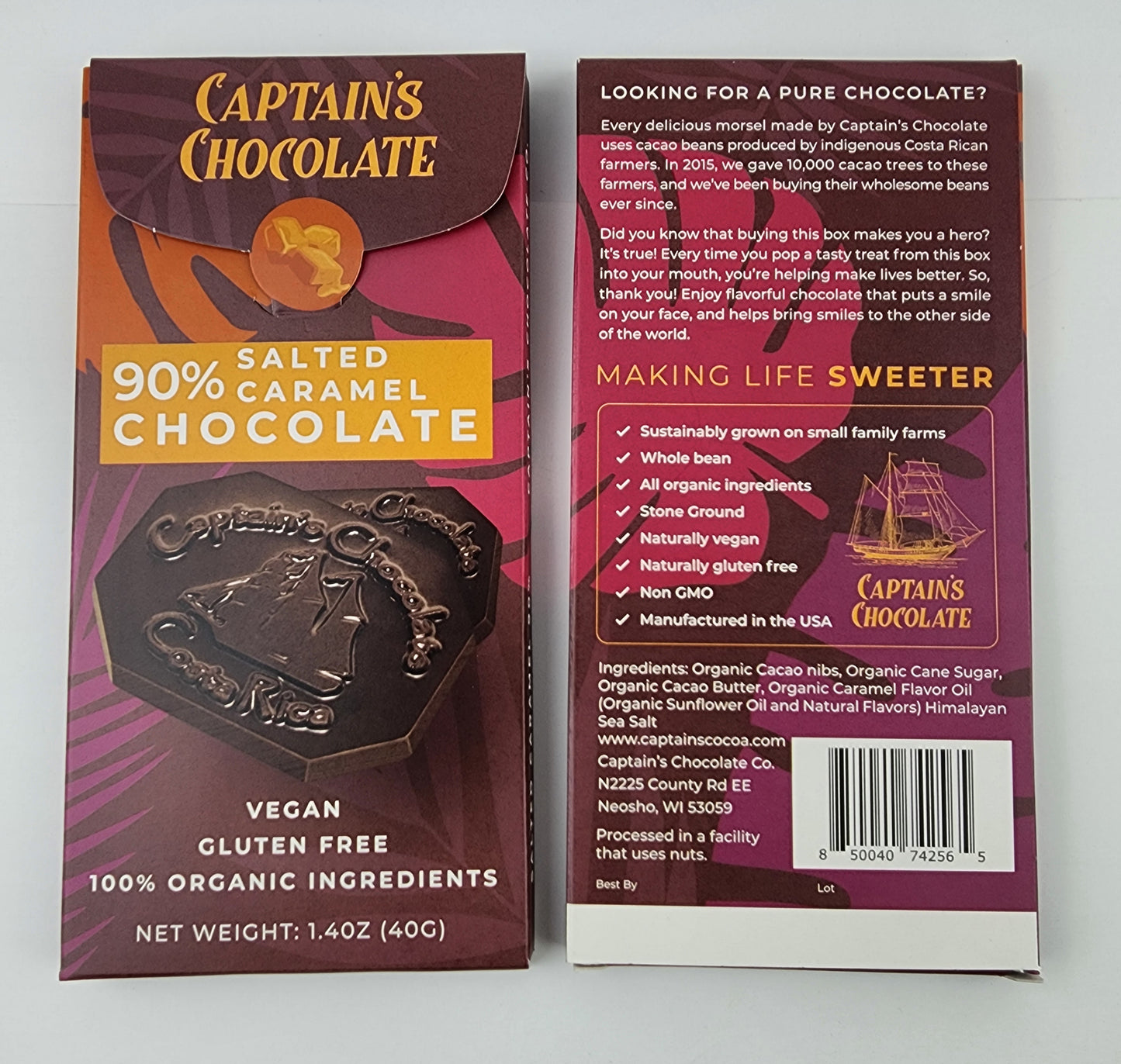 Organic 90% Dark Chocolate Bars Variety