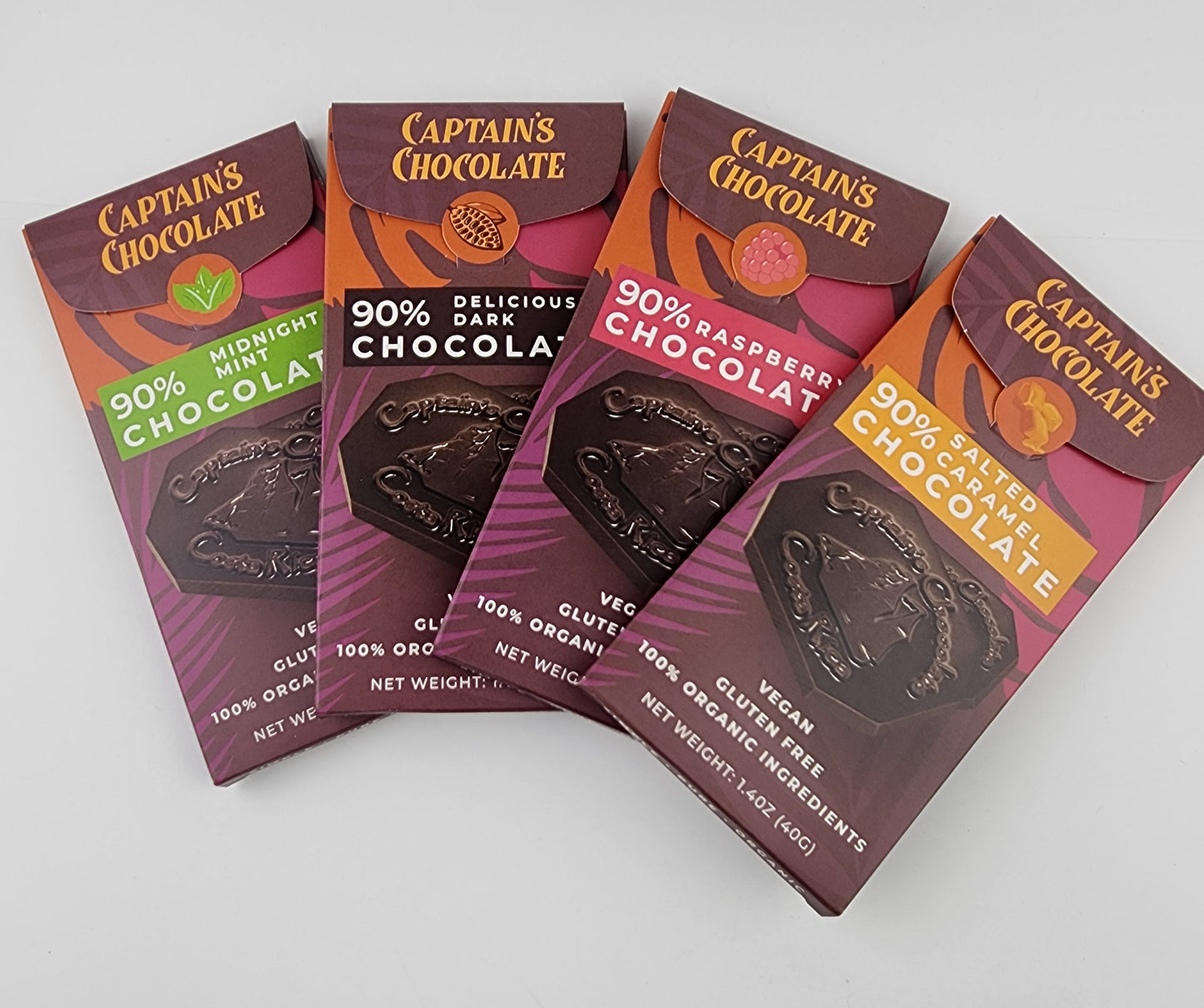 Organic 90% Dark Chocolate Bars Variety