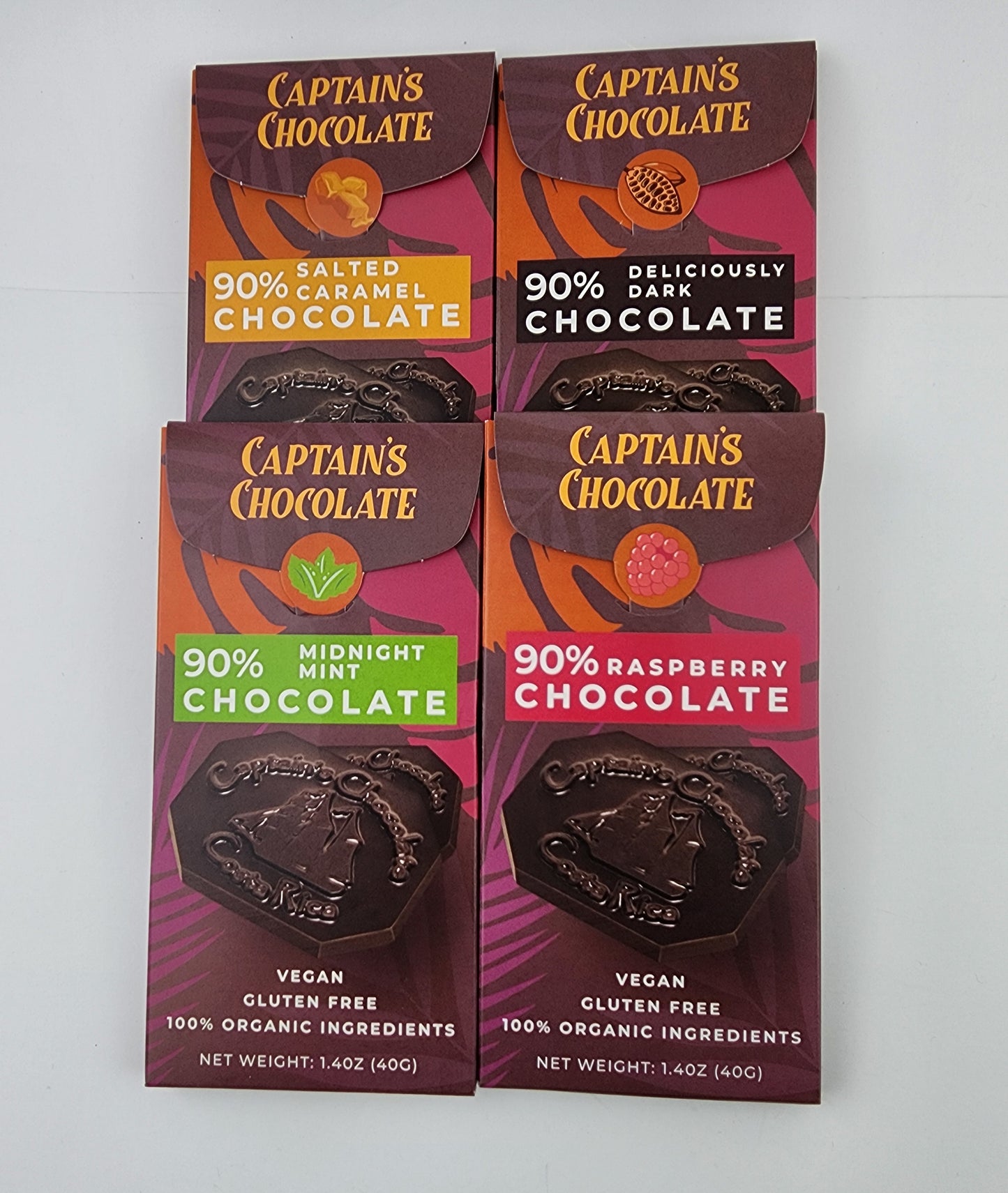 Organic 90% Dark Chocolate Bars Variety