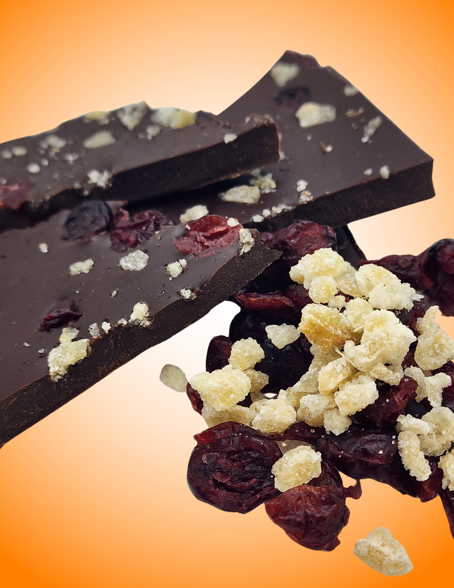 Orange Ginger Cranberry Chocolate Bark – Captain's Chocolate