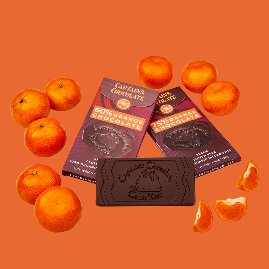 Organic Orange Dark Chocolate Bar (40g) – Captain's Chocolate