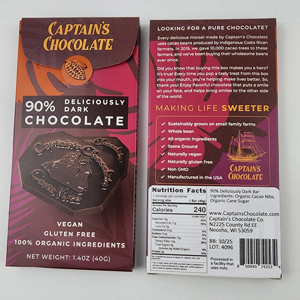 
                  
                    Organic 90% Dark Chocolate Bars Variety
                  
                