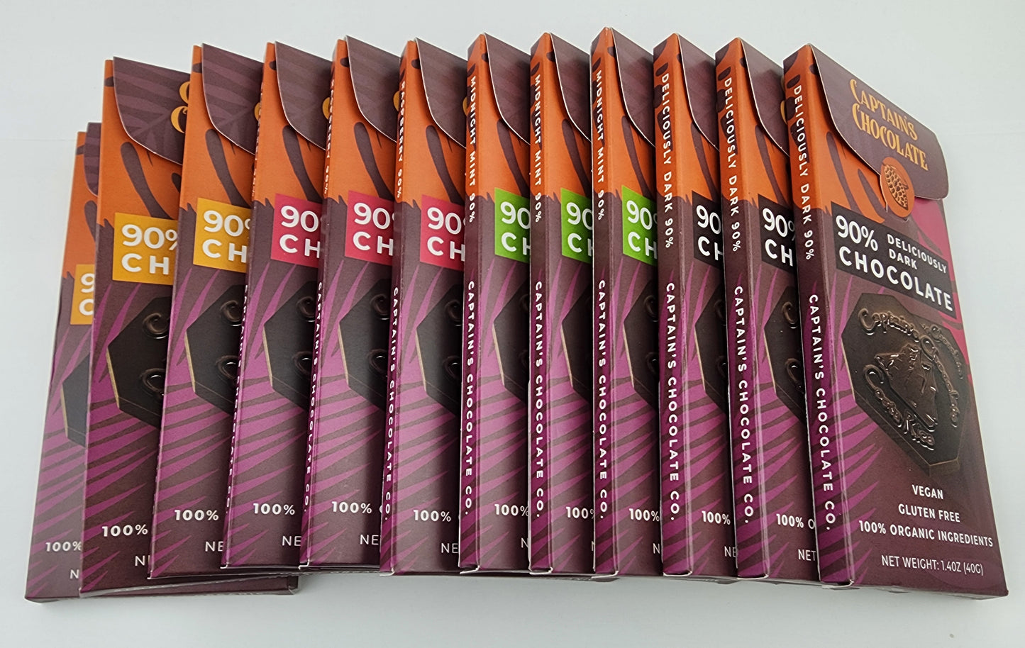 
                  
                    Captain's Organic Chocolate Bar Bundle 60%, 75% or 90%
                  
                