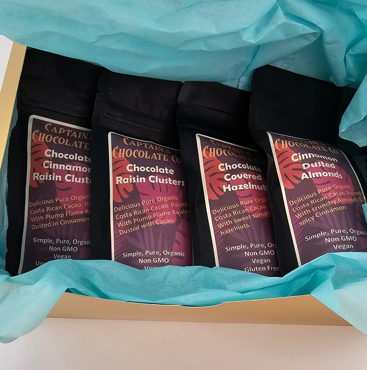 
                  
                    Gift Box Set Chocolate Covered Raisins Hazelnuts & Almonds
                  
                