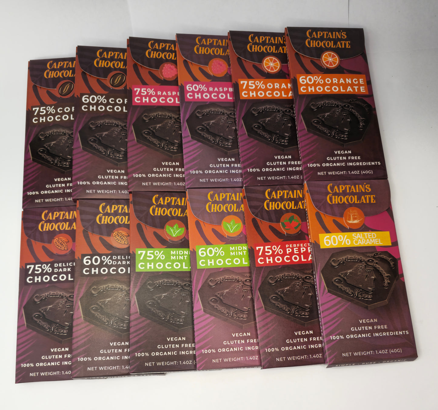 
                  
                    Captain's Organic Chocolate Bar Bundle 60%, 75% or 90%
                  
                