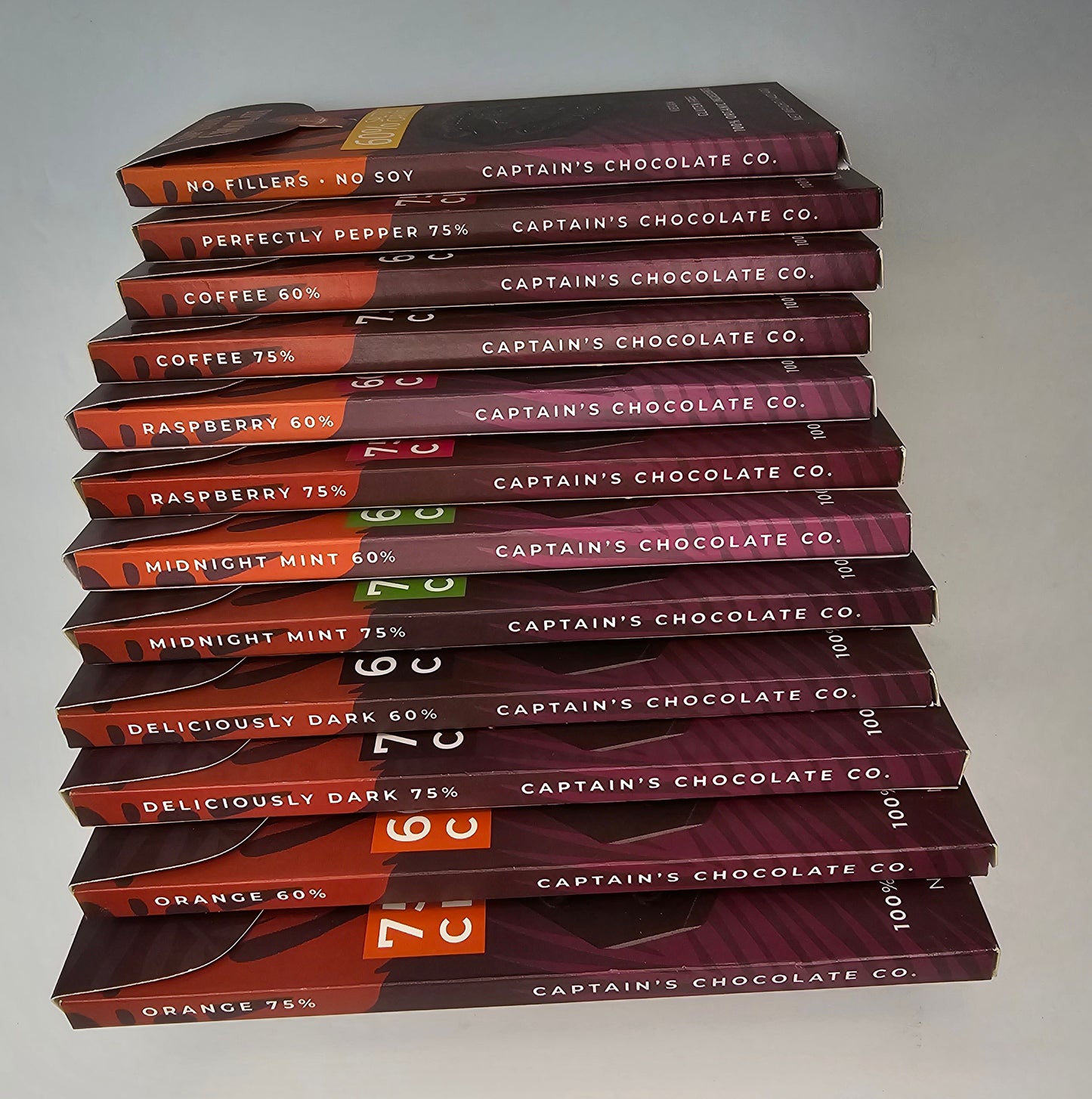 
                  
                    Captain's Organic Chocolate Bar Bundle 60%, 75% or 90%
                  
                