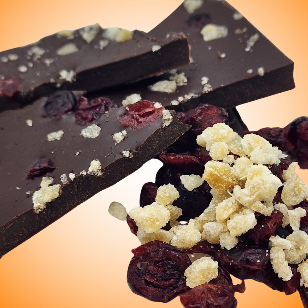 
                  
                    Orange Ginger Cranberry Chocolate Bark
                  
                